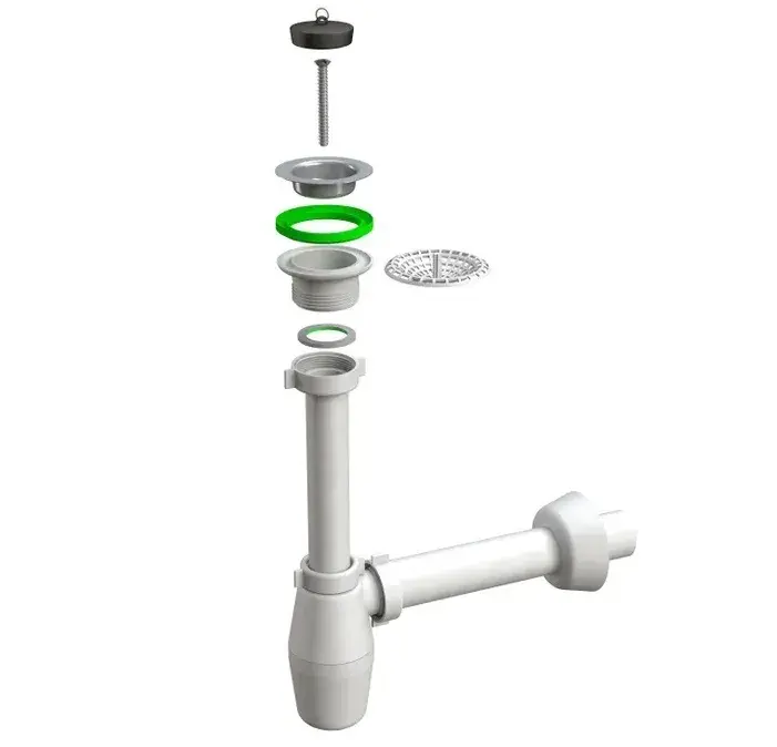 Сифон для одинарной кухонной мойки Bonomini 1279CP40B0WZ