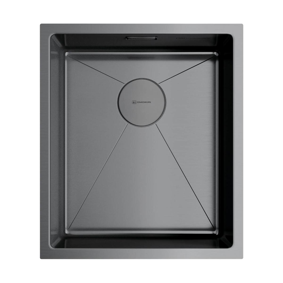 Интегрированная кухонная мойка Omoikiri Taki 38-U/IF-GM вороненая сталь 4973106