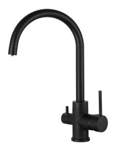 Смеситель для кухни (мойки) под фильтр Kaiser Merkur 26744-12 черный мрамор