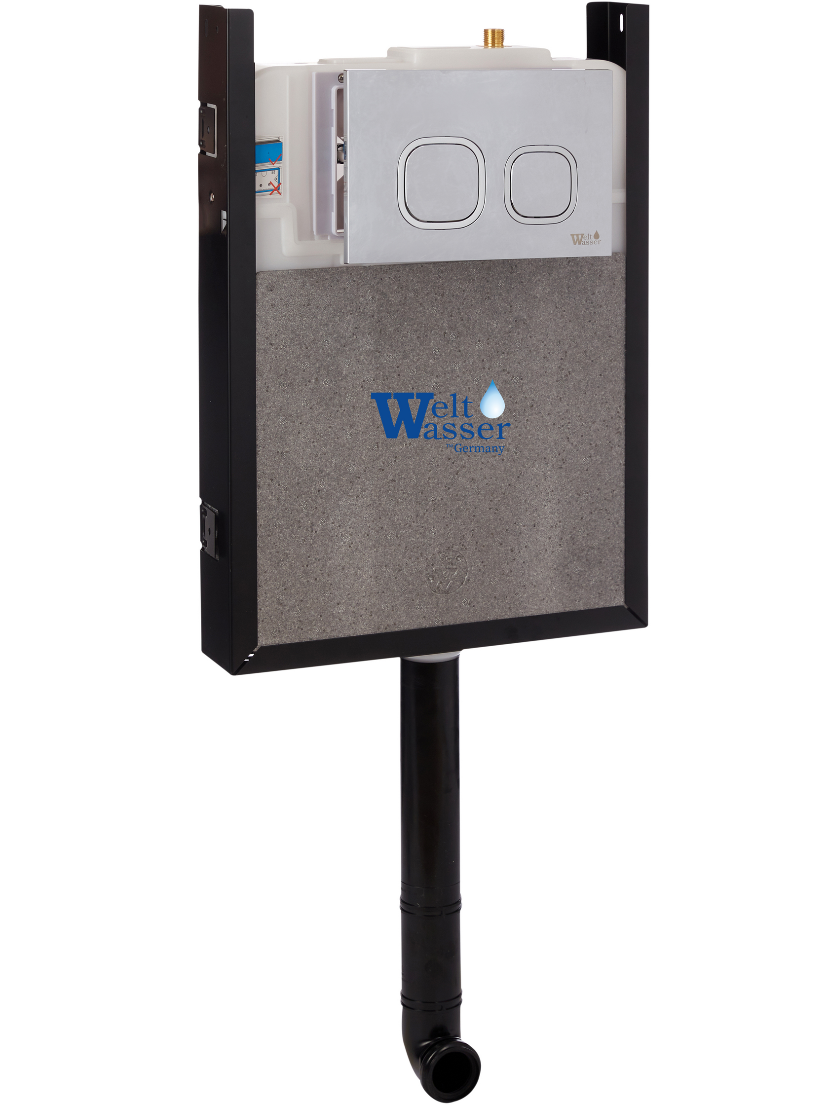 Инсталляция для напольного унитаза WeltWasser WW Amberg 404 MT-CR 10000009859 матовый хром кнопка