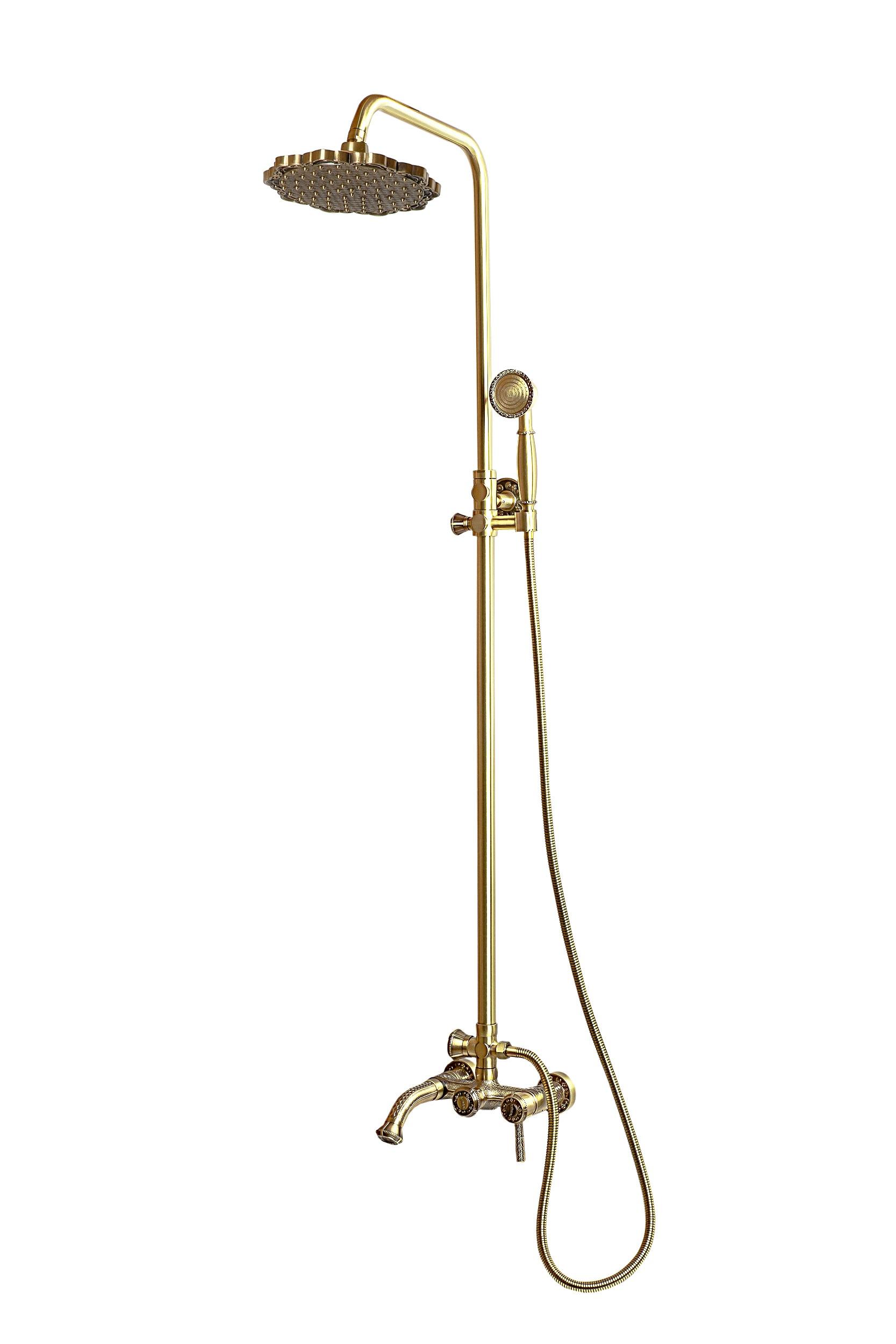 Душевая стойка Milacio Baroque бронза MC.101.1BR