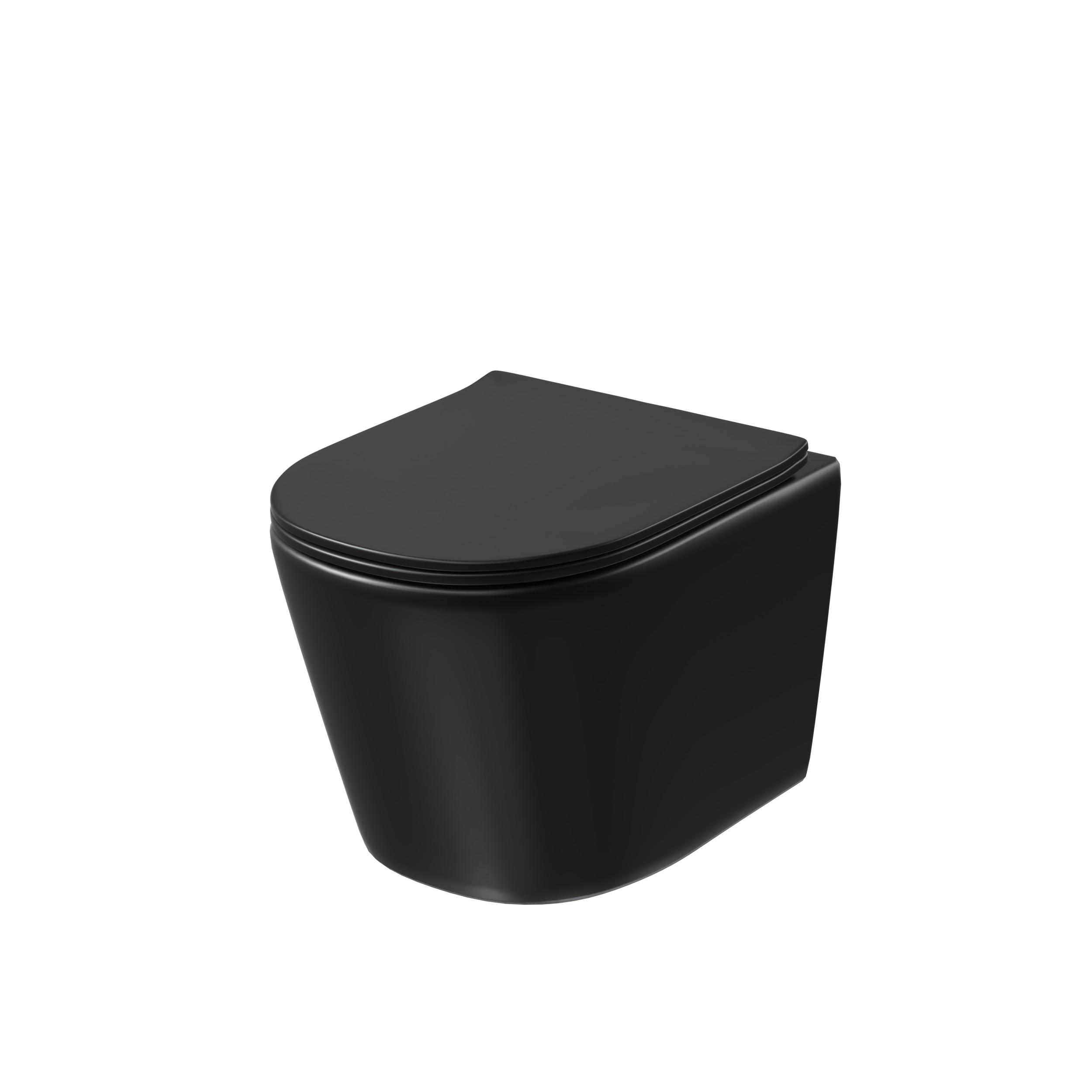 Унитаз подвесной 48.5х36х33 Grossman GR-4477BMSQ черный матовый