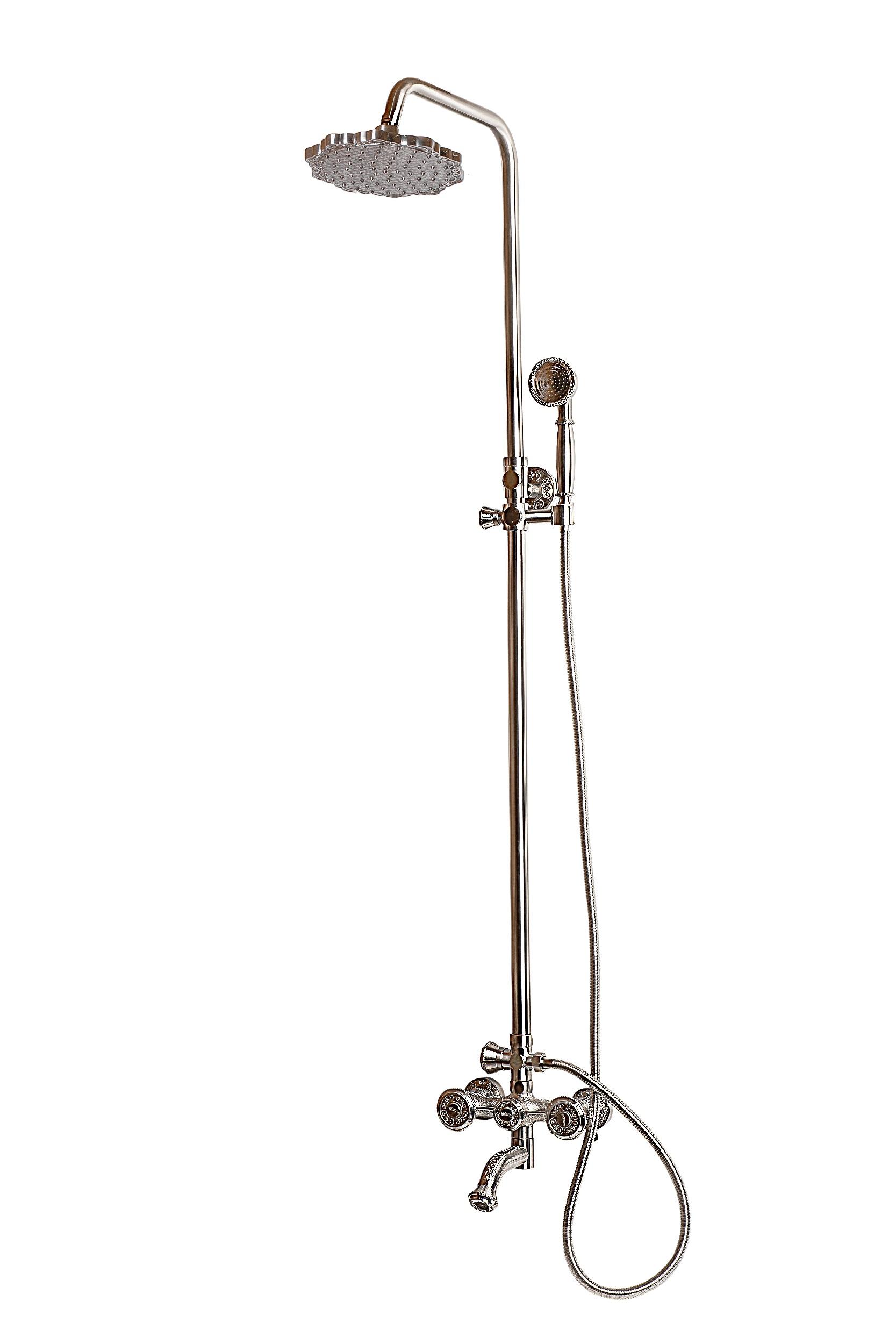 Душевая стойка Milacio Baroque серебро MC.100.1SL