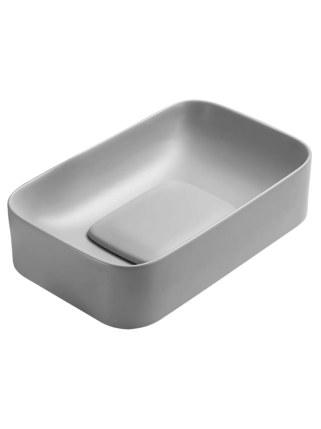 Раковина накладная WeltWasser 50.5/38/15 WW Elbach 78575-50 MT-GR 10000008700 матовая серая