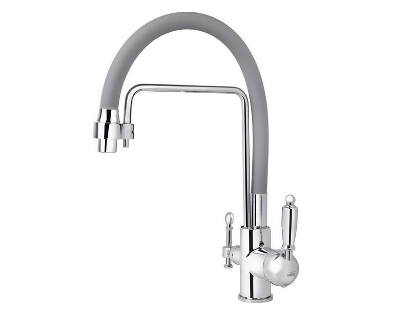 Смеситель для кухни Viko V-5616 серый/хром