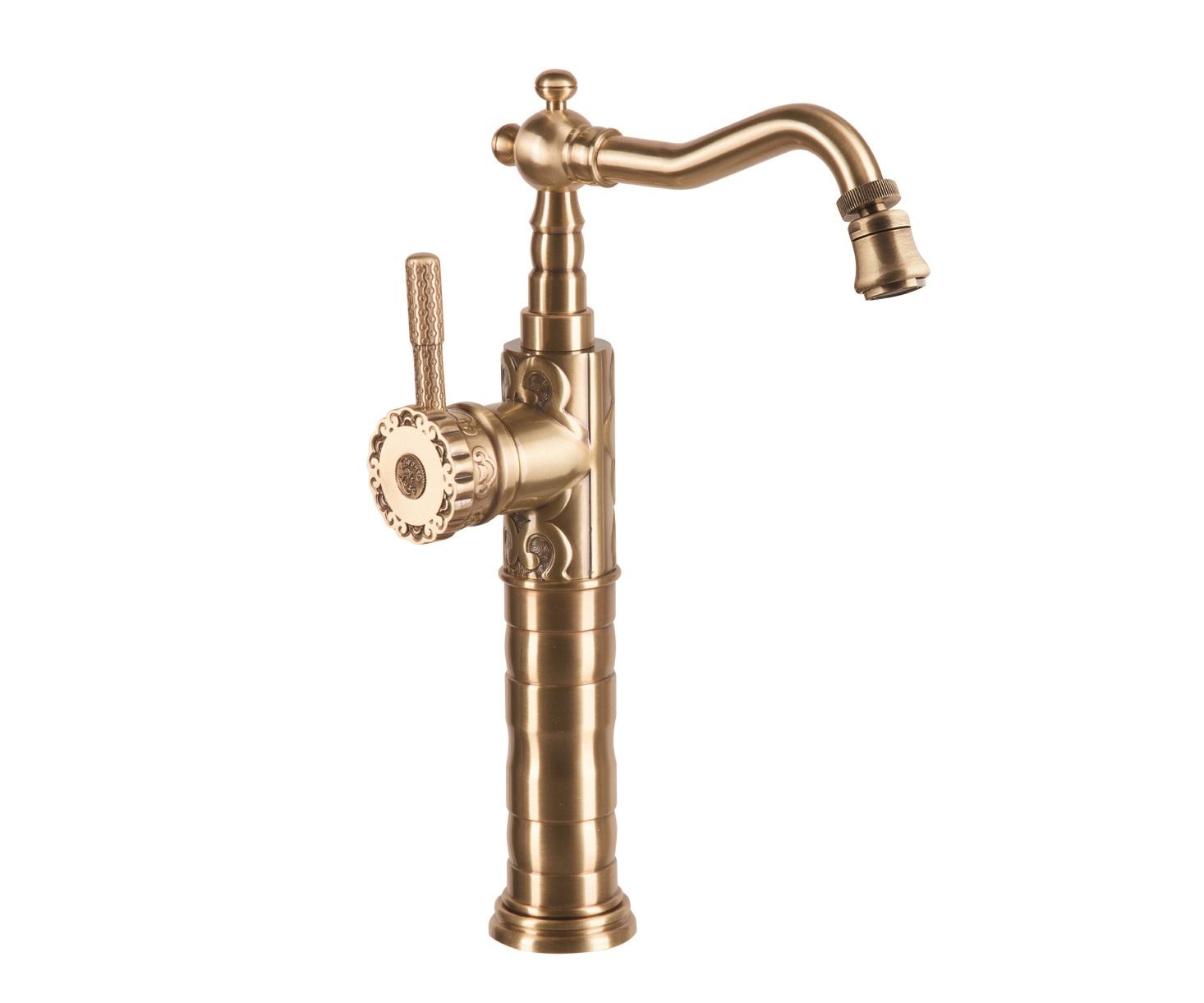 Смеситель для кухни + поворотная насадка Bronze de Luxe Windsor 21888K