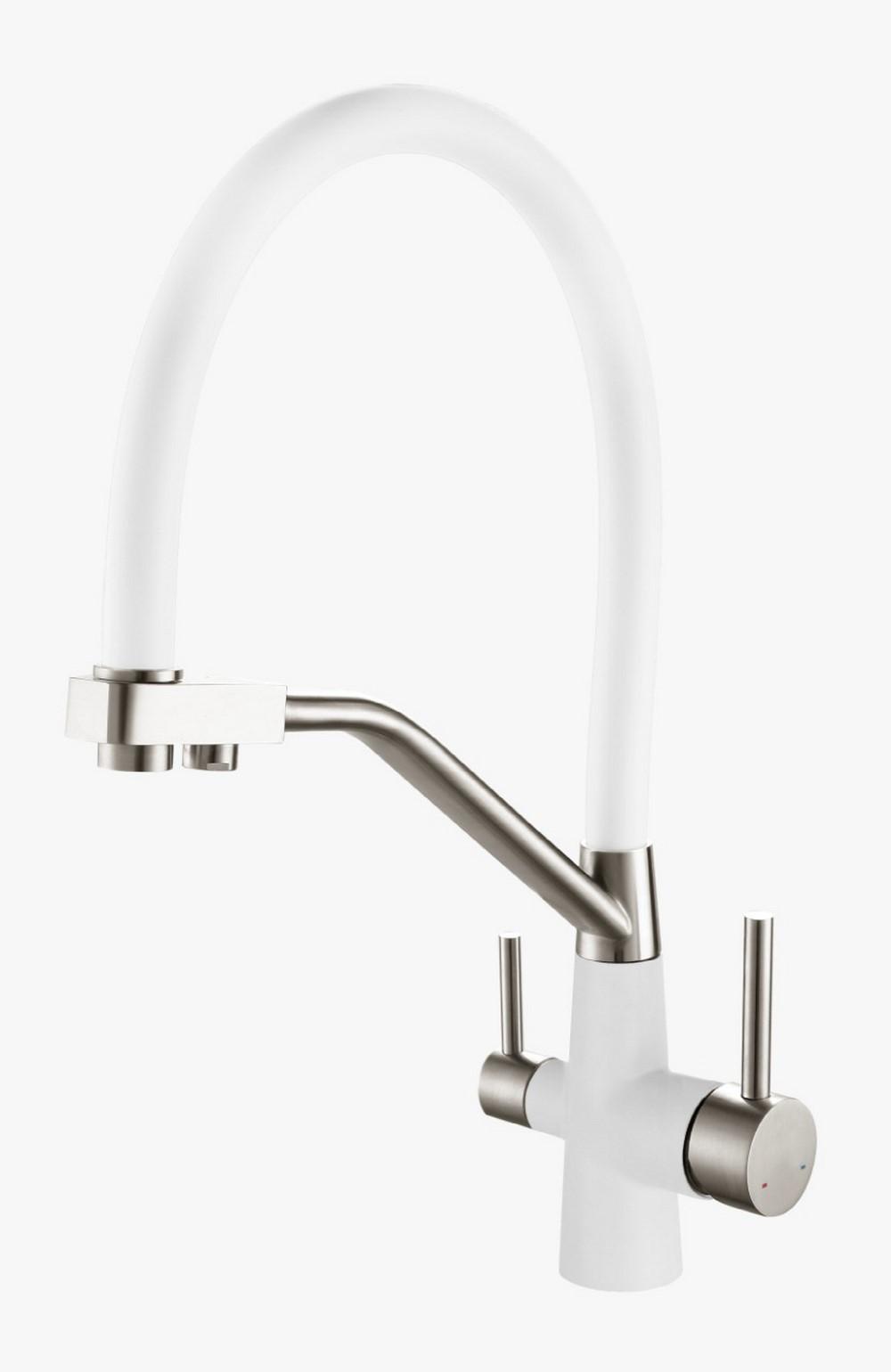 Смеситель для кухни Viko V-5824 белый/хром