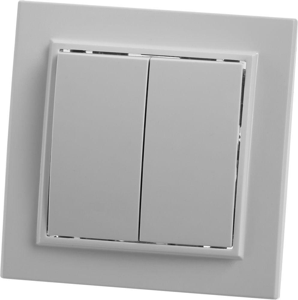Выключатель двухклавишный Stekker Эрна PSW10-9004-01 39044
