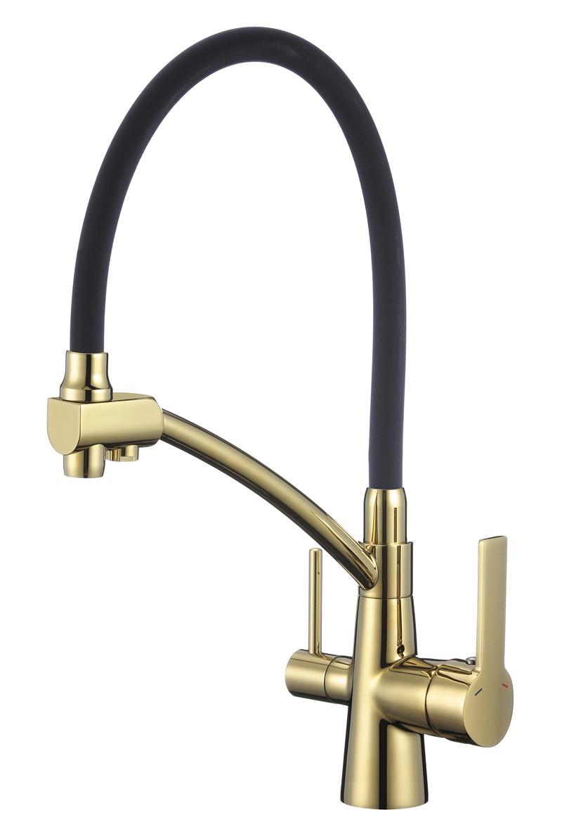 Смеситель для кухни Viko V-5523 золото/черный