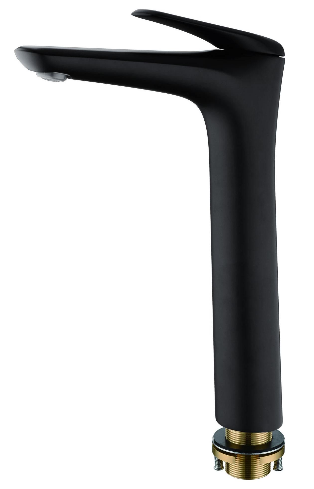 Смеситель одноручный для умывальника, черный Rush Nevis NE1735-11blаск