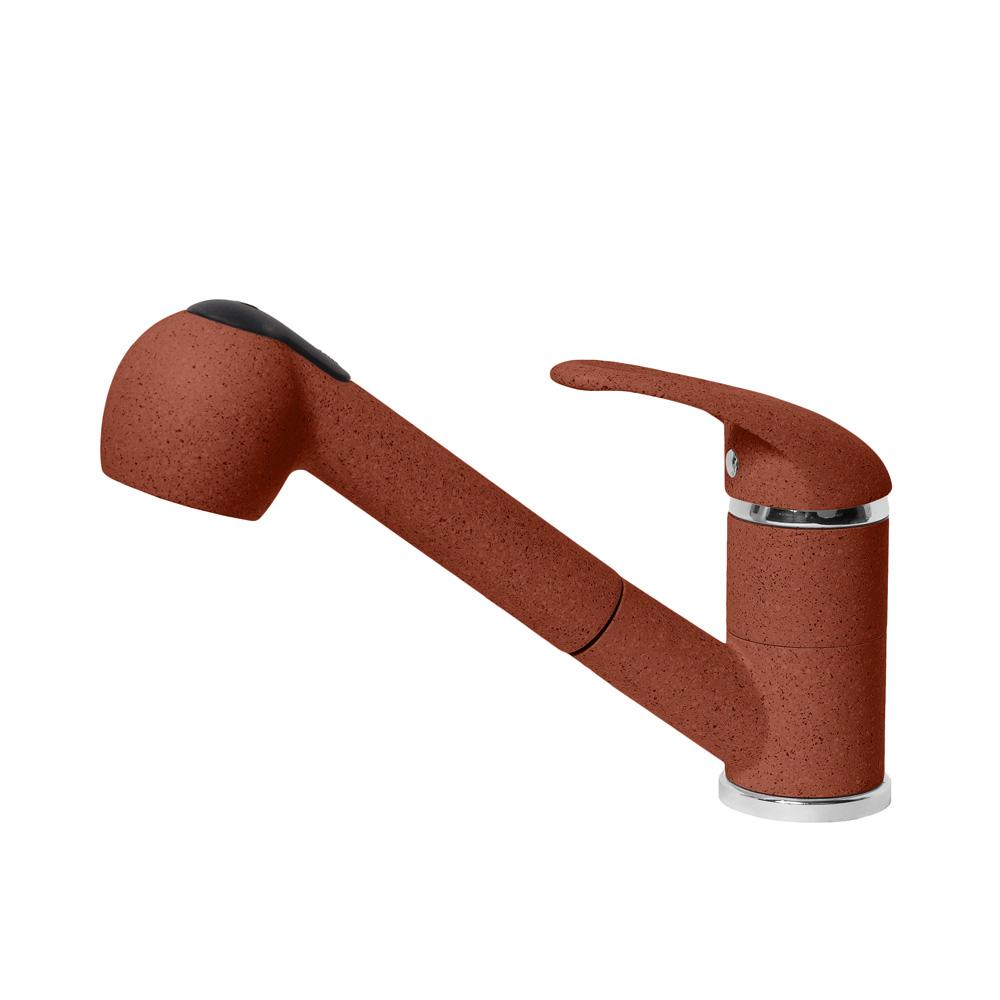 Смеситель для кухни AquaGranitEx C-4040 (334) красный марс