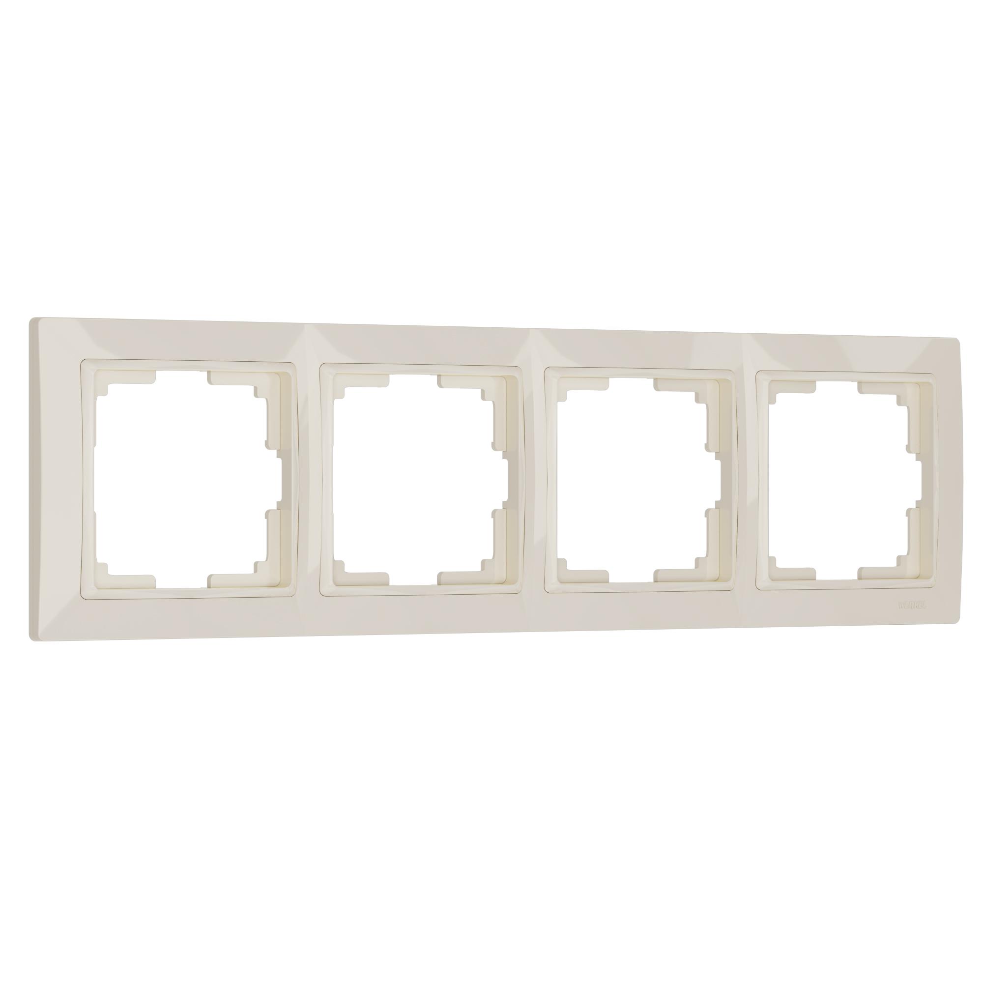 Рамка на 4 поста слоновая кость basic Werkel W0042003