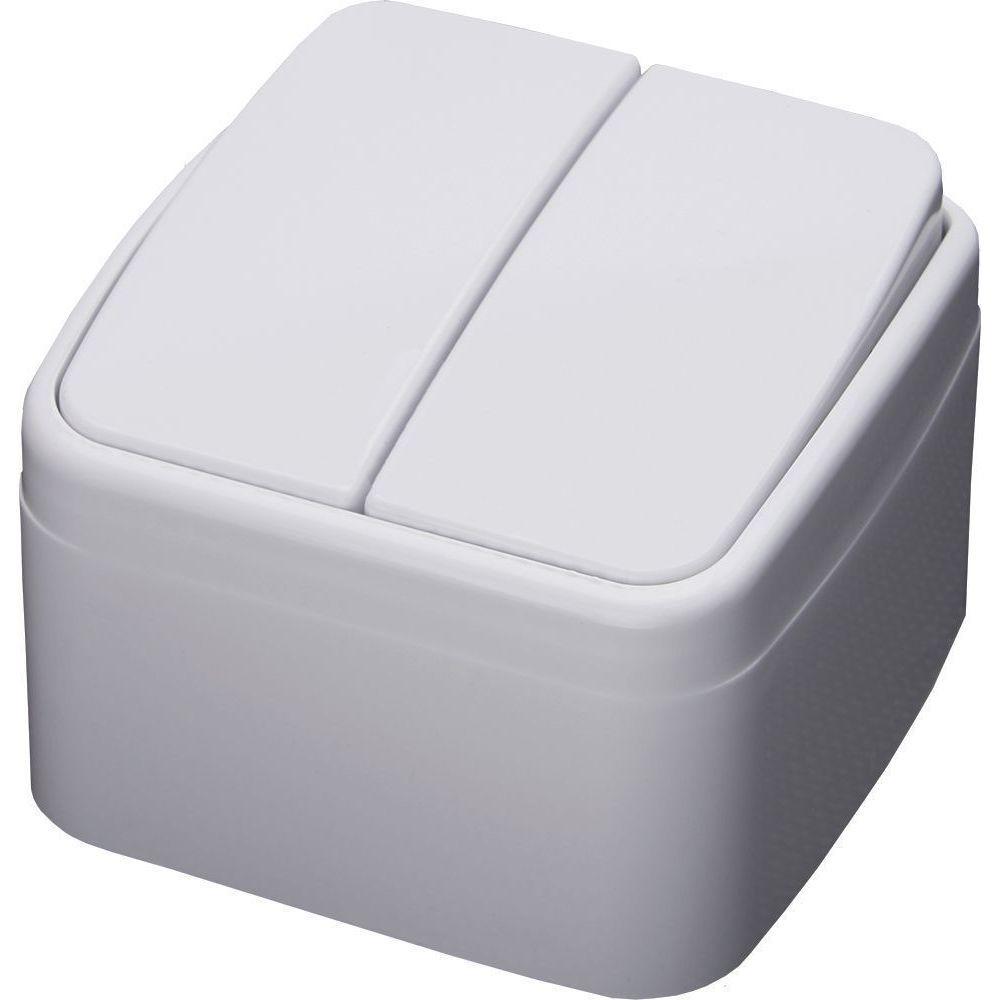 Выключатель двухклавишный Stekker Basic PSW10-42-20 39032