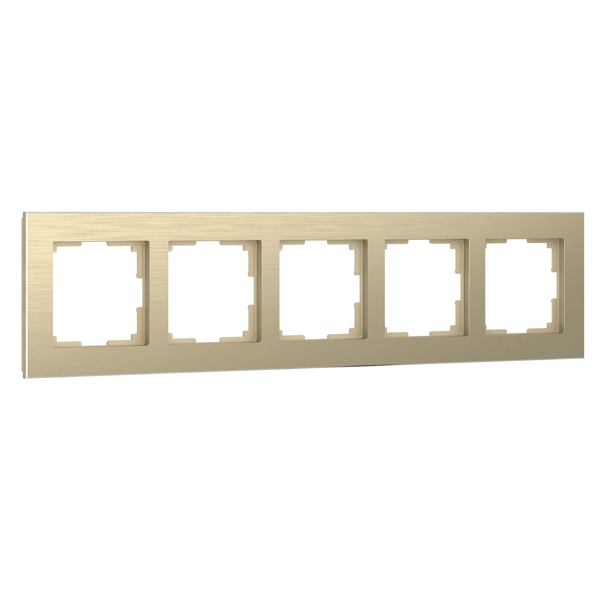 Рамка на 5 постов шампань алюминий Werkel W0051711