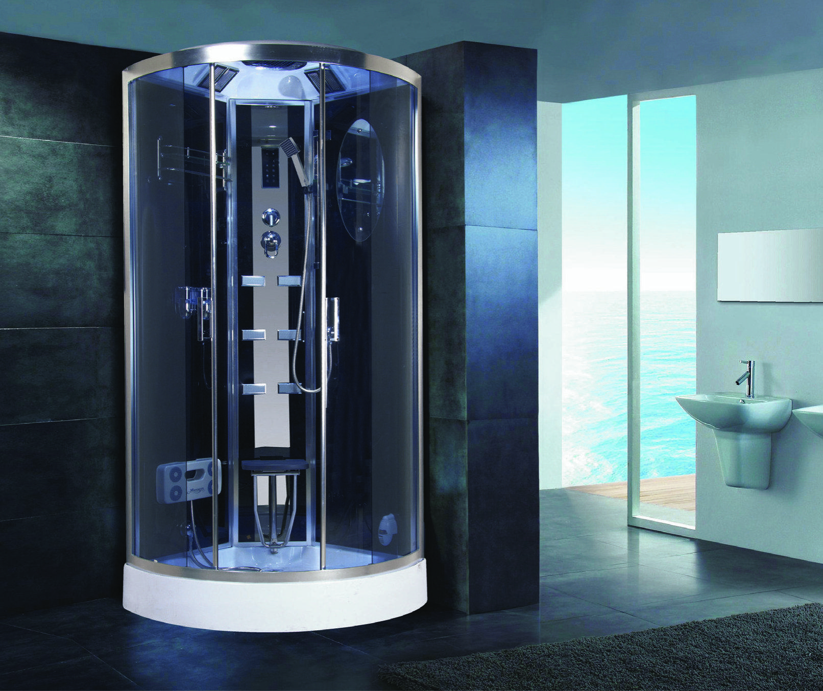 Душевая кабина Niagara Ultra 9010135 90х90 низкий поддон (5 мест)