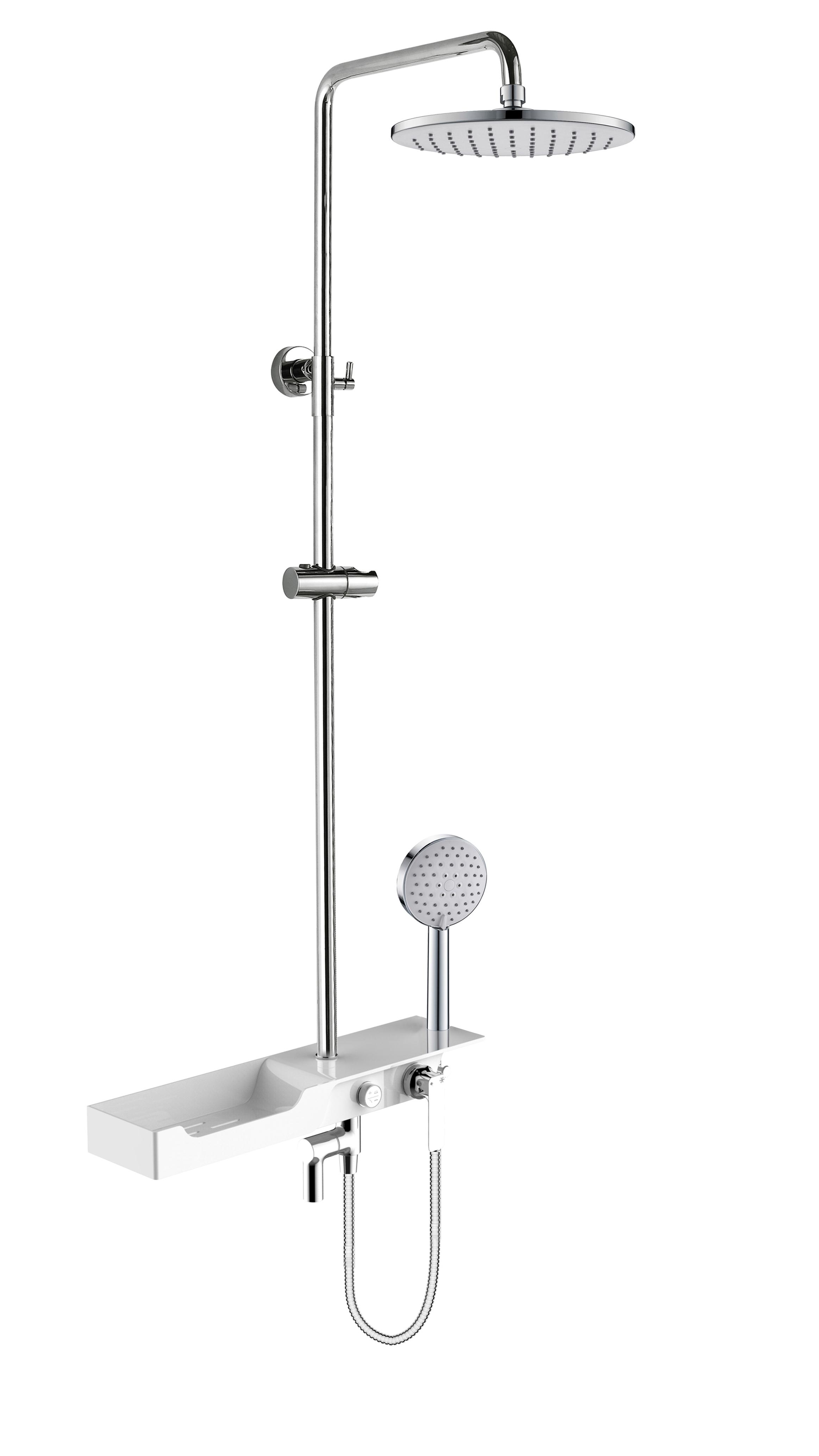 Тропическая душевая система с полкой Rush PL5535-90