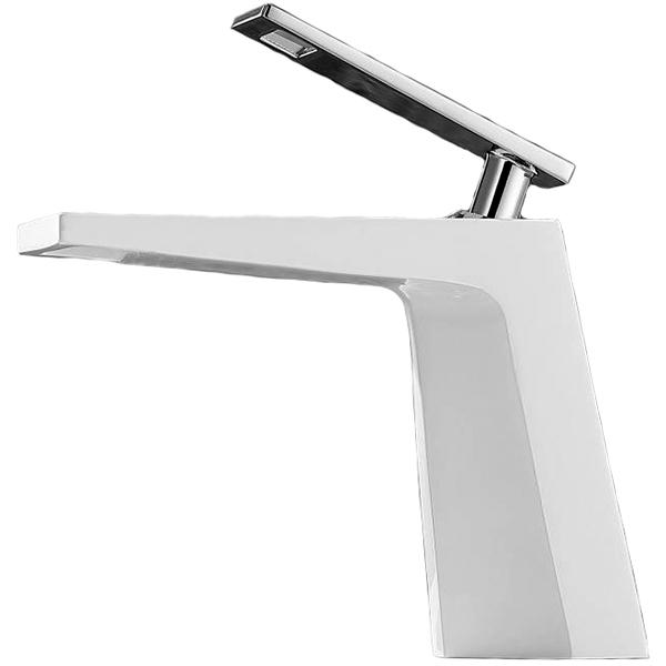 Смеситель на раковину белый/хром Bronze de Luxe Quadro A919WC