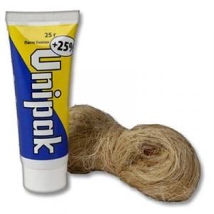 Паста UNIPAK уплотнения резьбовых соединений 25 г + лен