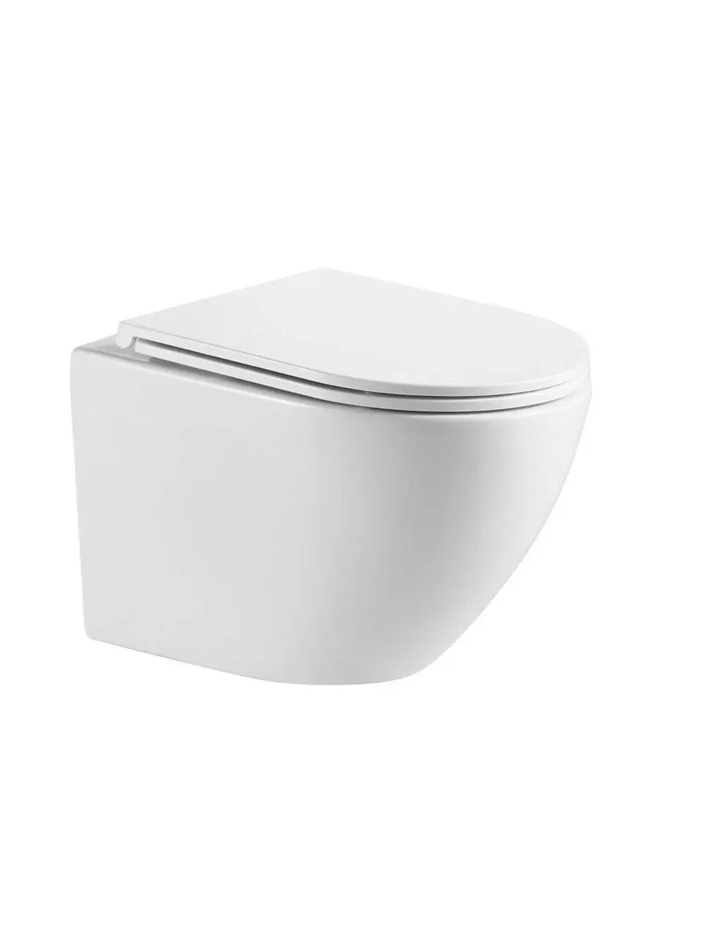 Унитаз подвесной 36x54x37 WeltWasser Merzbach 043 XL GL-WT 10000013428 безободковый, с микролифтом, 
