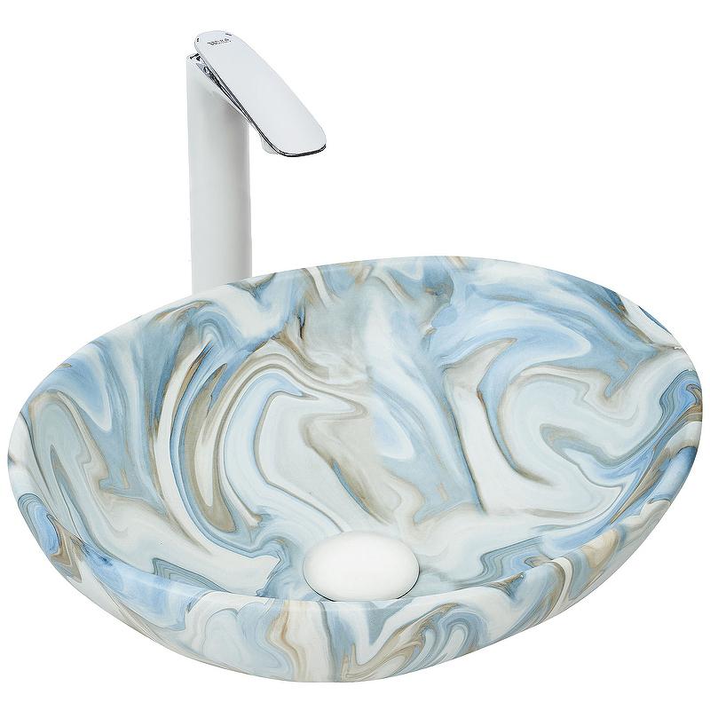 Раковина накладная WeltWasser 41/33.5/14.5 WW Elbach 3078 M814 10000004551 мрамор