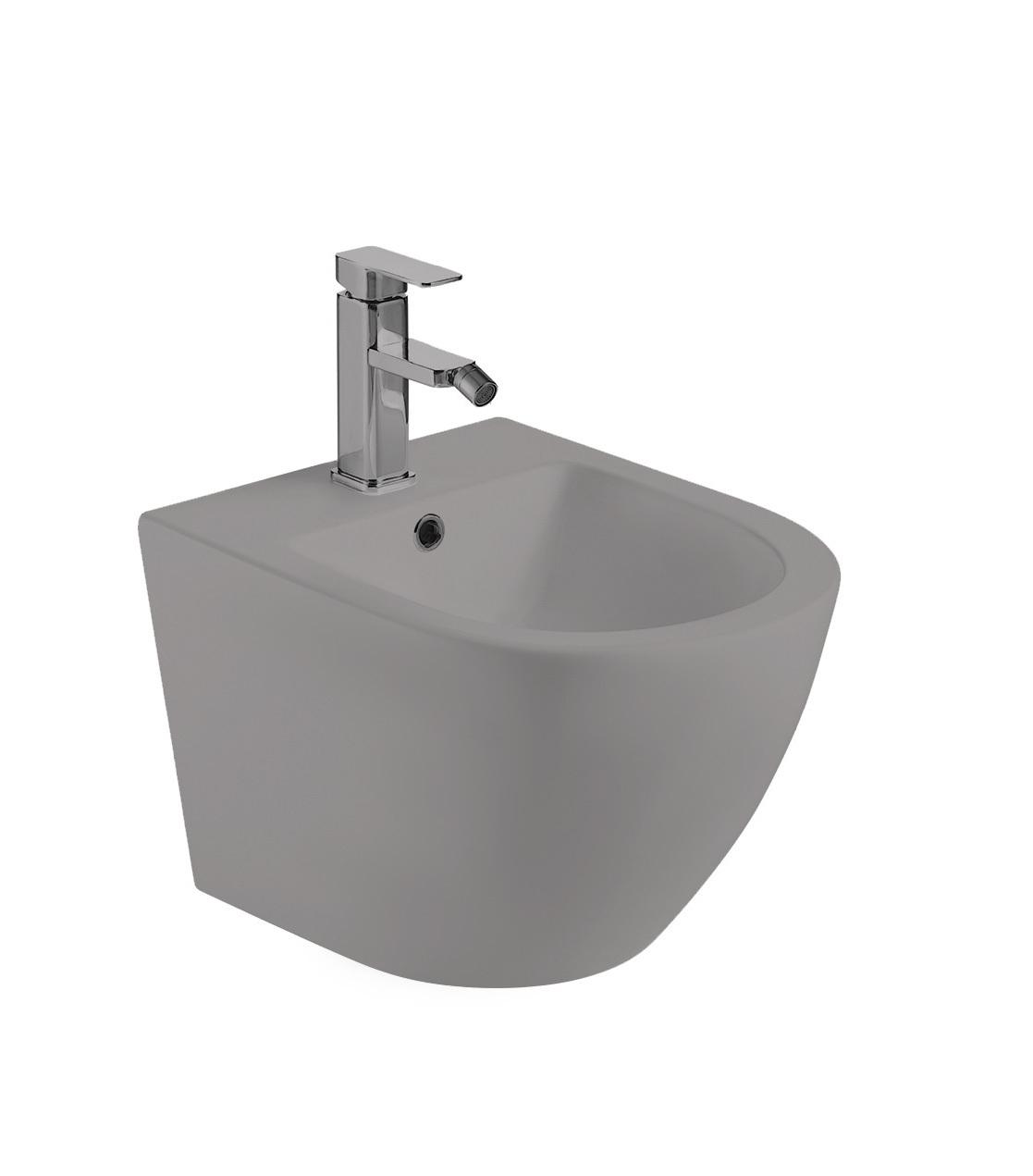 Биде подвесное WeltWasser 32.5x37x49.5 WW MERZBACH 005 MT-GR 10000003716 серый матовый