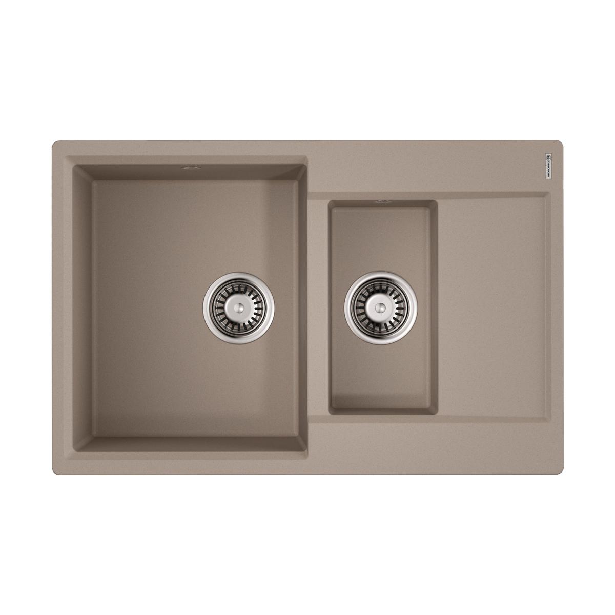 Врезная кухонная мойка Omoikiri Daisen 78-2-SA бежевый 4993417