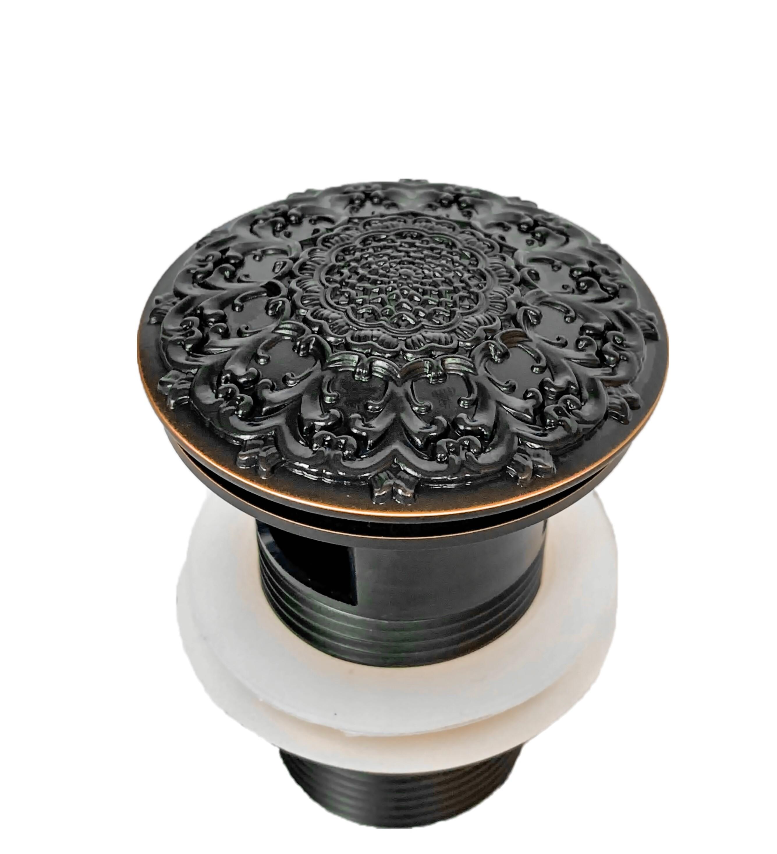 Донный клапан с переливом Milacio черная бронза MC.010.BBR