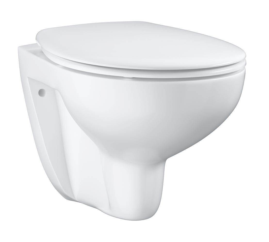 Подвесной безободковый унитаз Grohe Bau Ceramic с микролифтом 39351000