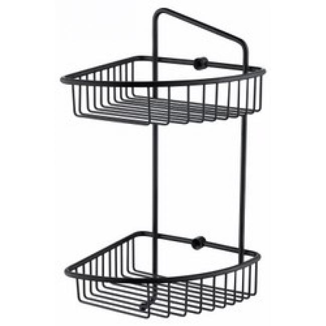 Полка настенная двойная Kaiser KH-5072 угловая Black