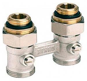 Блок подключения радиаторов REHAU прямой 1/2x3/4 240727-001