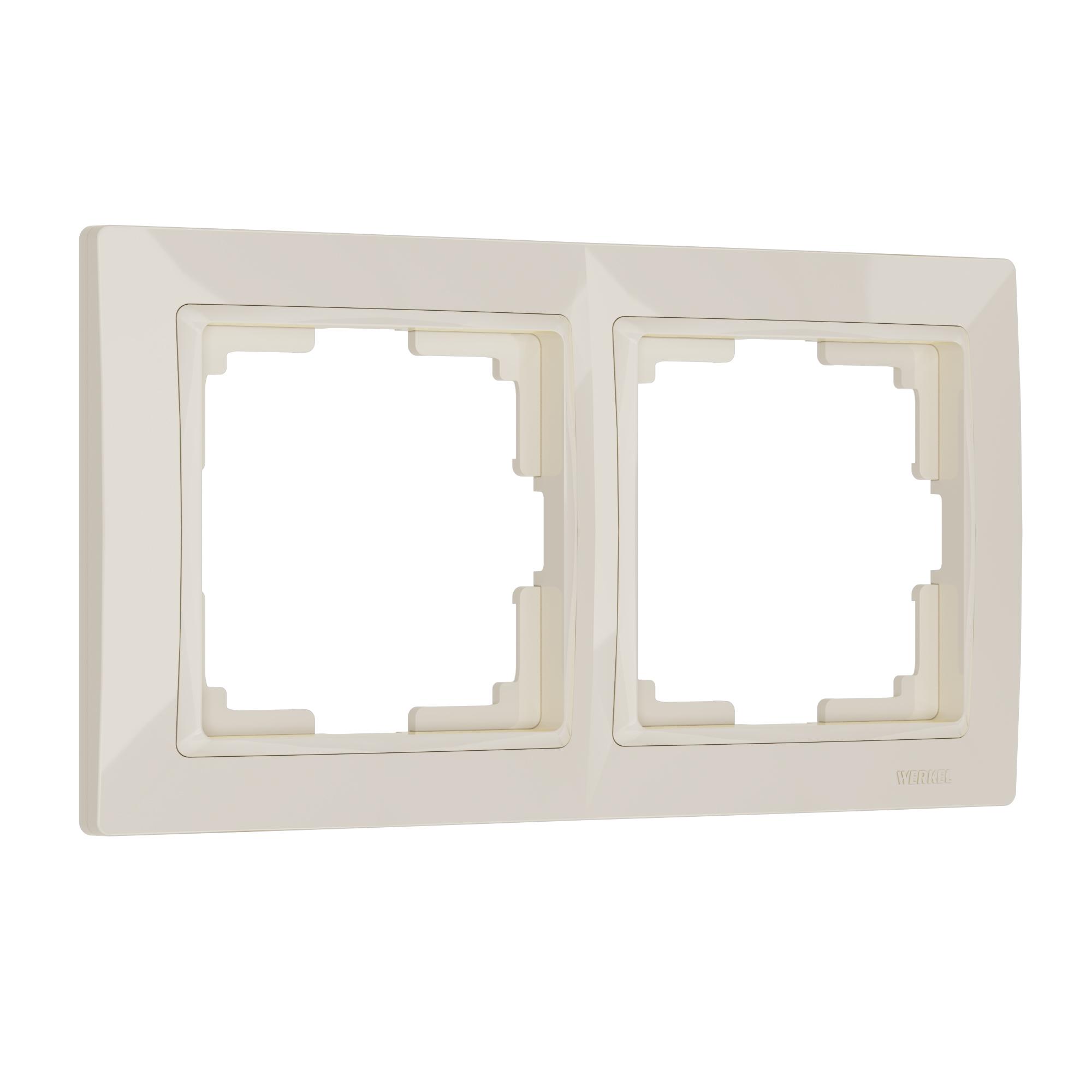Рамка на 2 поста слоновая кость basic Werkel W0022003