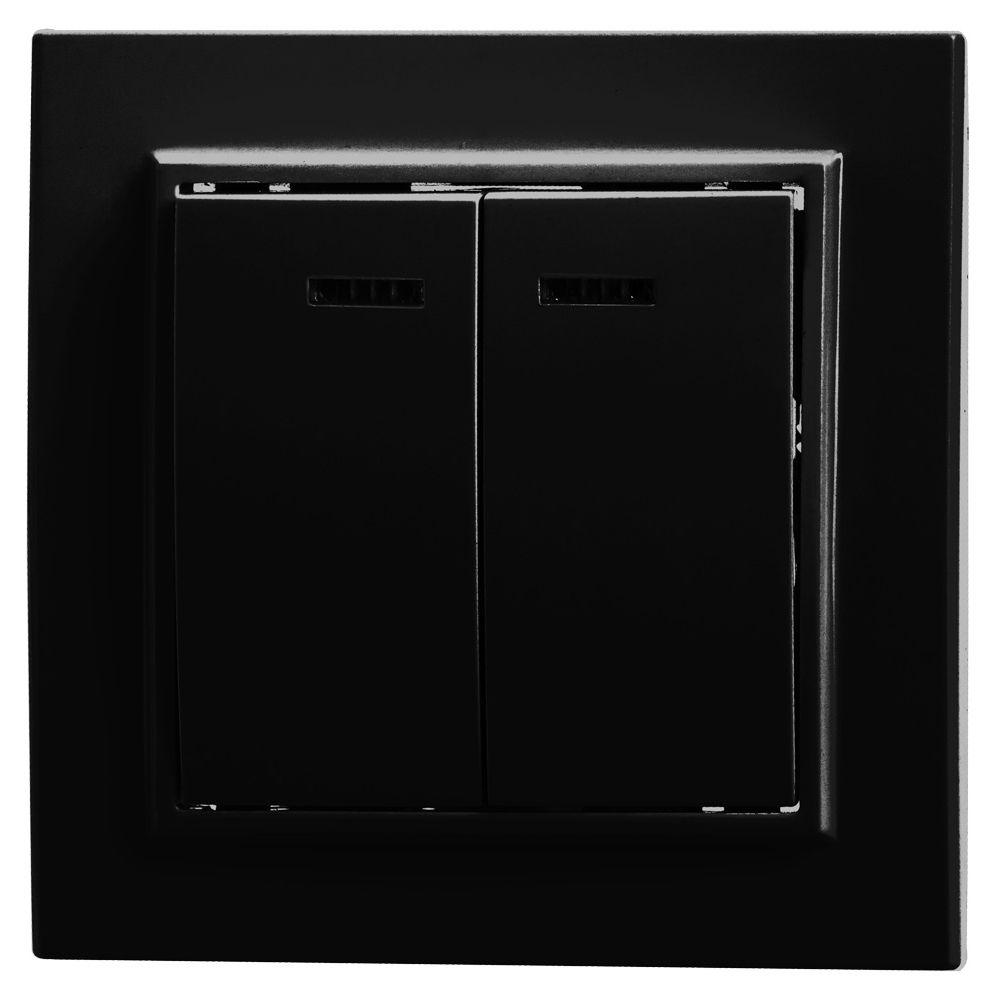 Выключатель двухклавишный Stekker Эрна PSW10-9002-03 39471