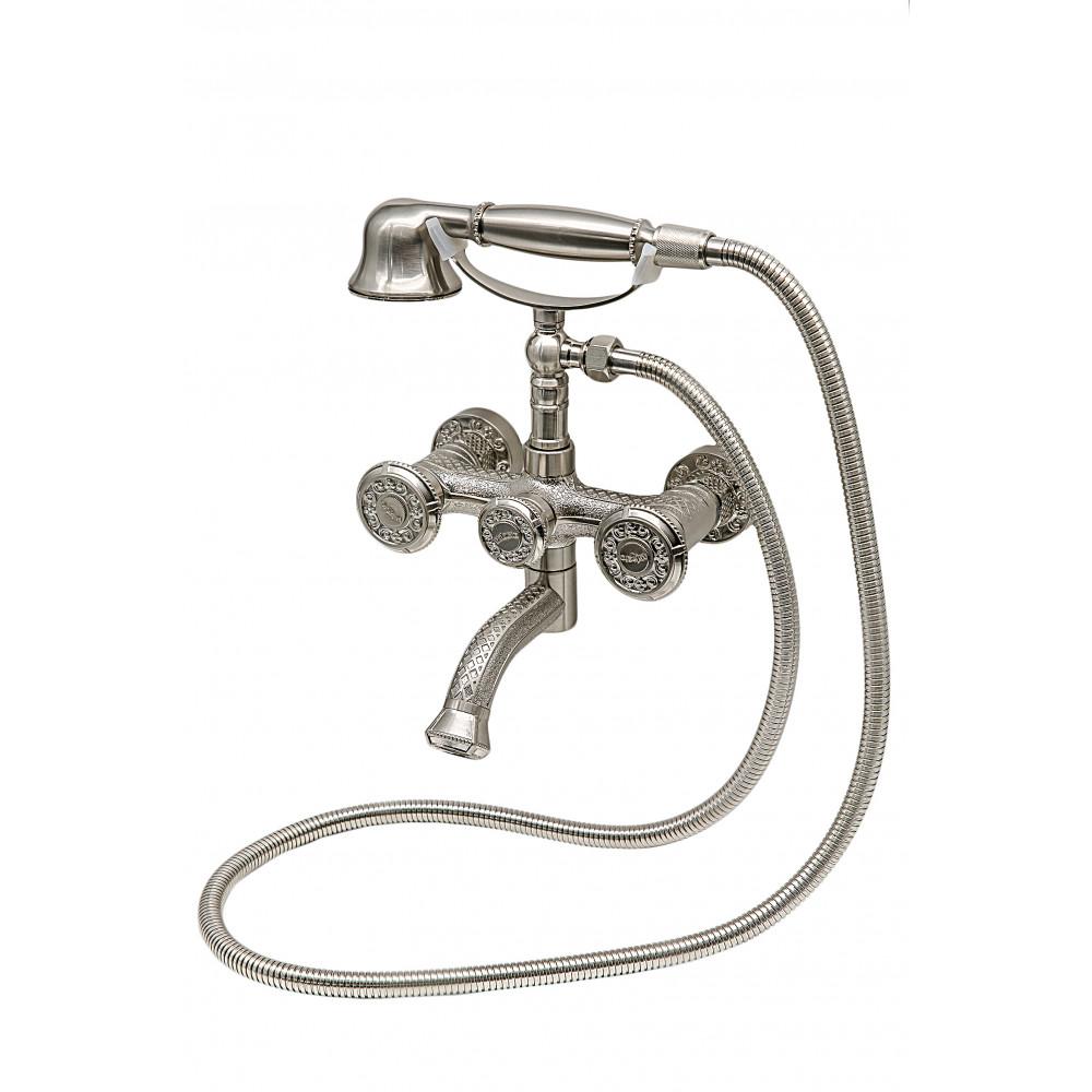Смеситель для ванны с душем Milacio Almeria серебро MC.301.SL