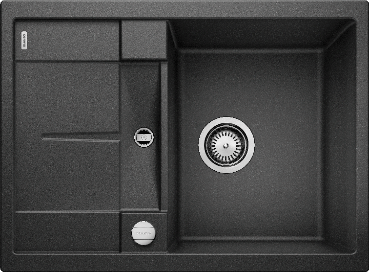 Врезная кухонная мойка Blanco METRA 45S Compact SILGRANIT PuraDur антрацит