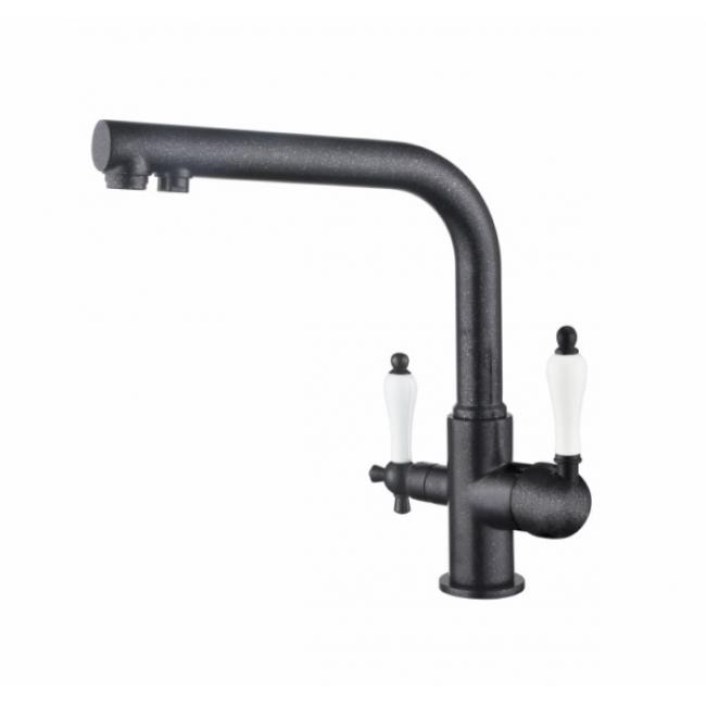 Смеситель для кухни (мойки) под фильтр Kaiser Vincent 31144-2 песочный (черный)