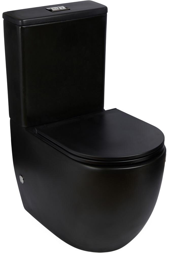 Унитаз напольный компакт 82.5x62x34 WeltWasser Merzbach 011 MT-BL 10000013291 безободковый, с микрол