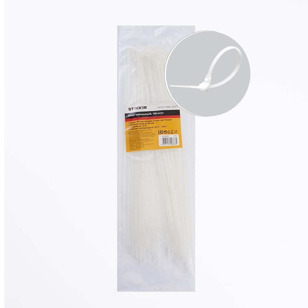 Хомут нейлоновый Stekker NYCT36-300 32781