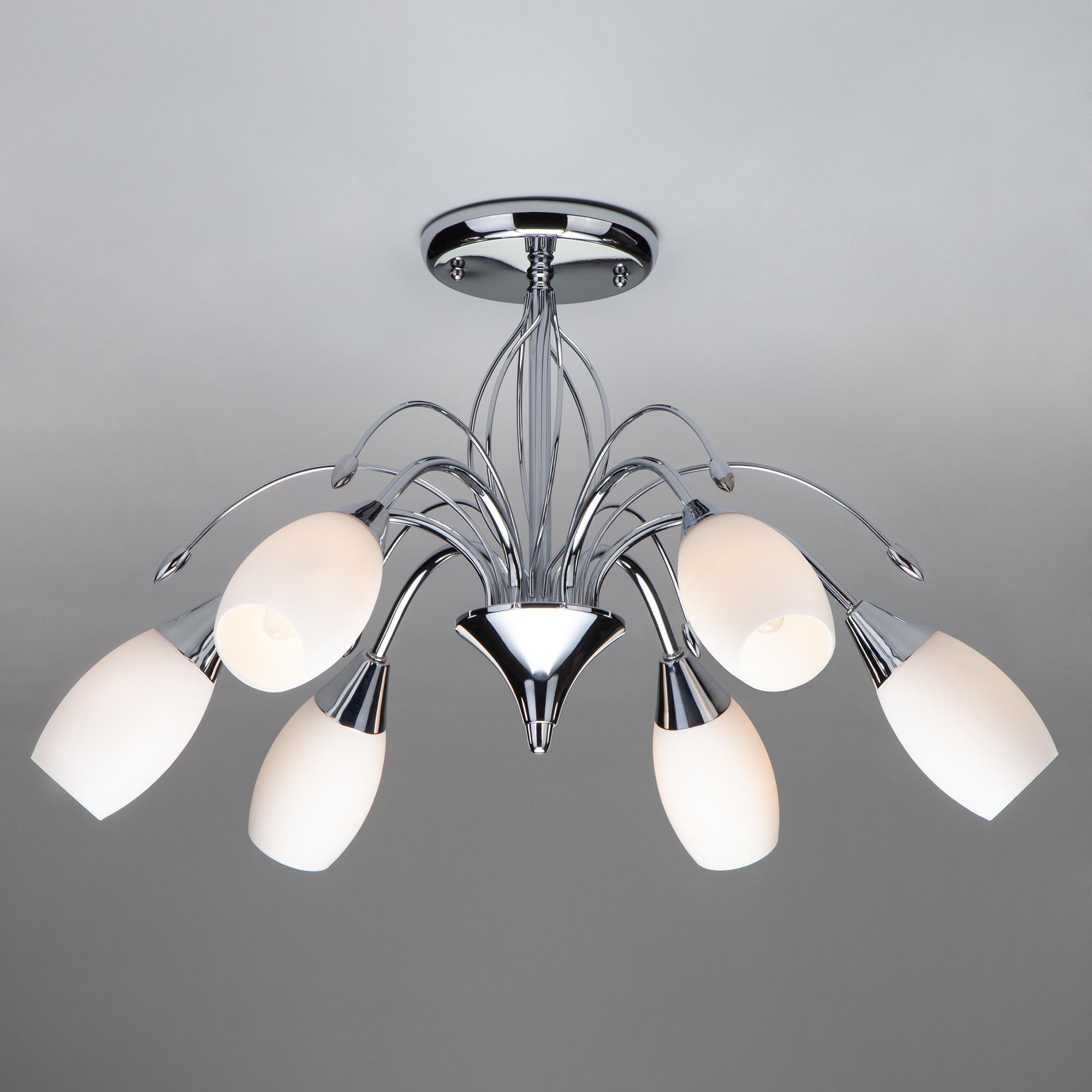 Потолочная люстра с плафонами Eurosvet 22080/6 хром