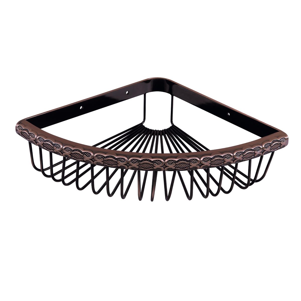 """Аксессуары"" Jasmine полка угловая, 240х240х90 мм, черная бронза"