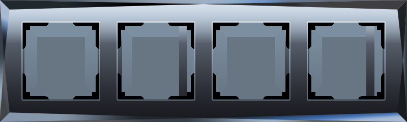 Рамка на 4 поста черный Werkel W0041208