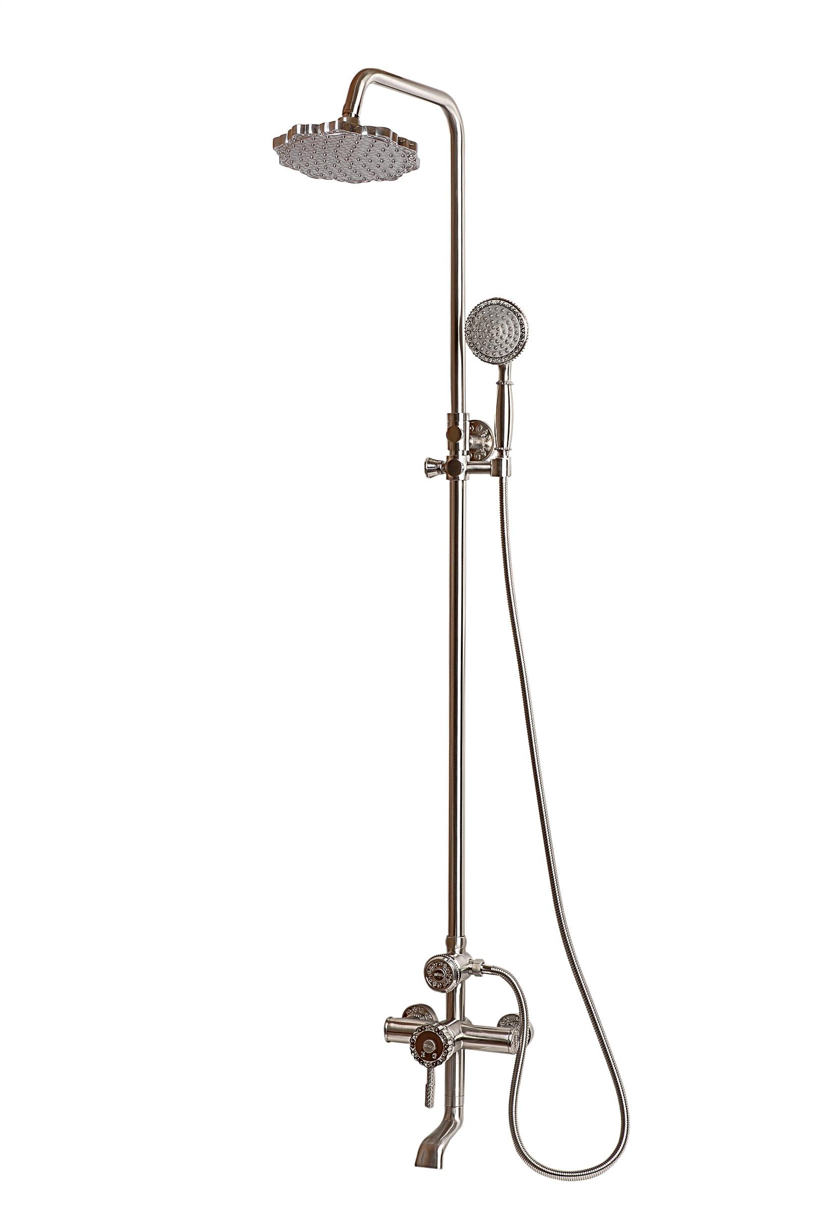 Душевая стойка Milacio Baroque серебро MC.102.1SL