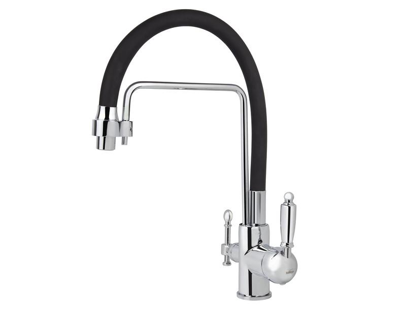 Смеситель для кухни Viko V-5610 черный/хром