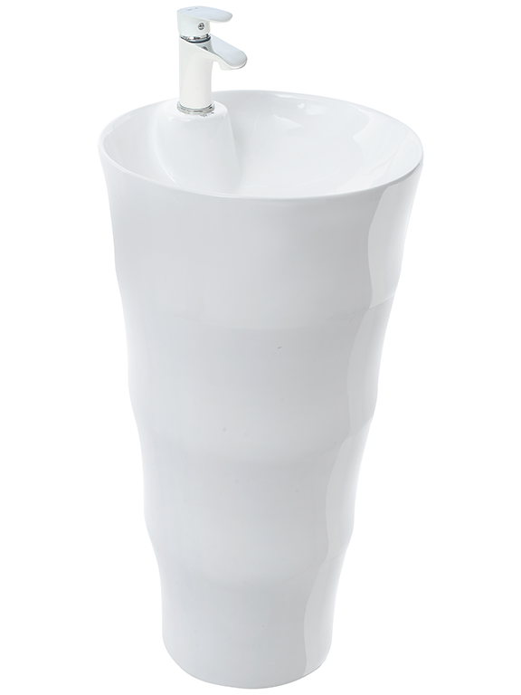 Раковина напольная WeltWasser 42/42/83 WW Leerbach 4242 GL-WT 10000005493 белая