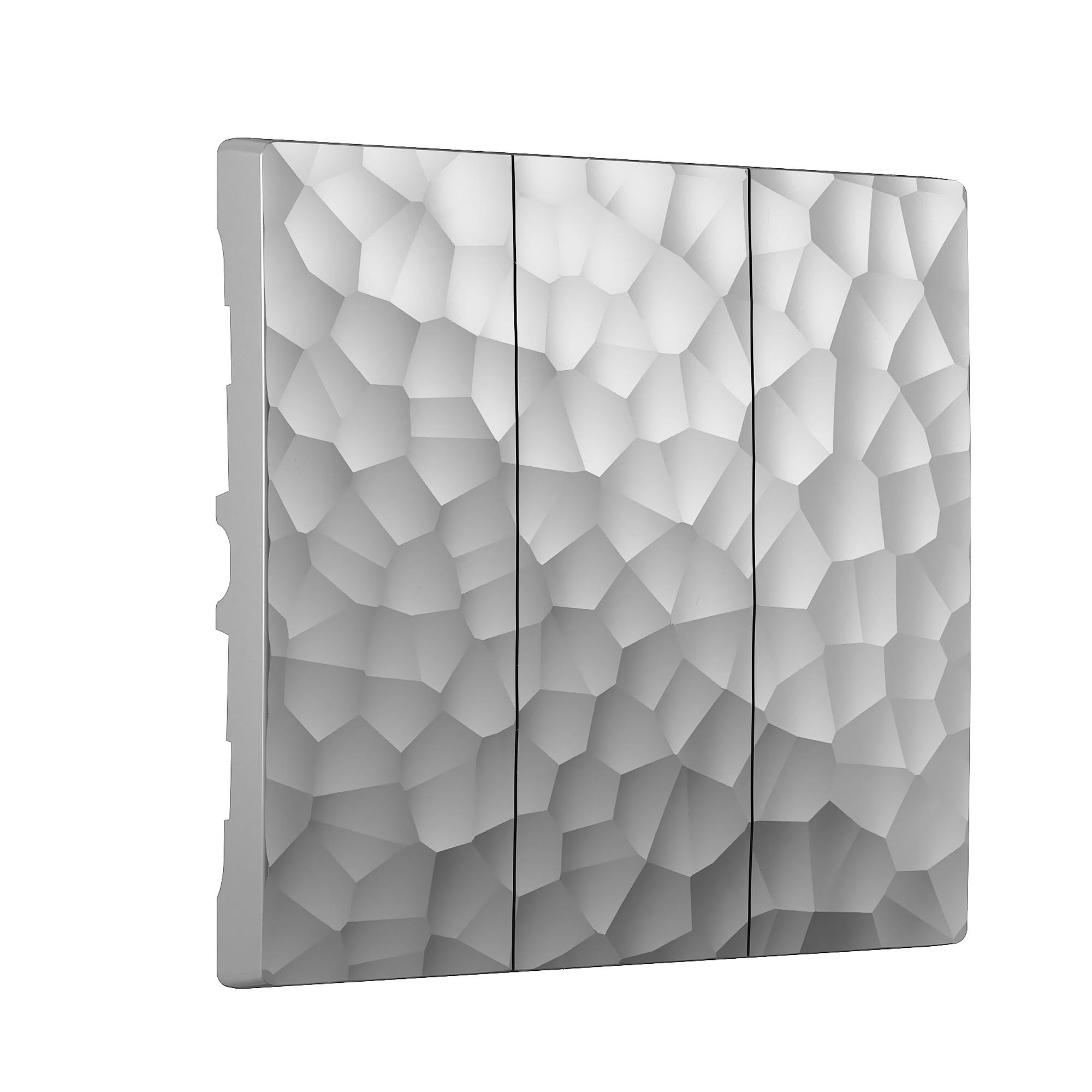 Набор клавиш для выключателя трехклавишного серебряный Werkel W1239006