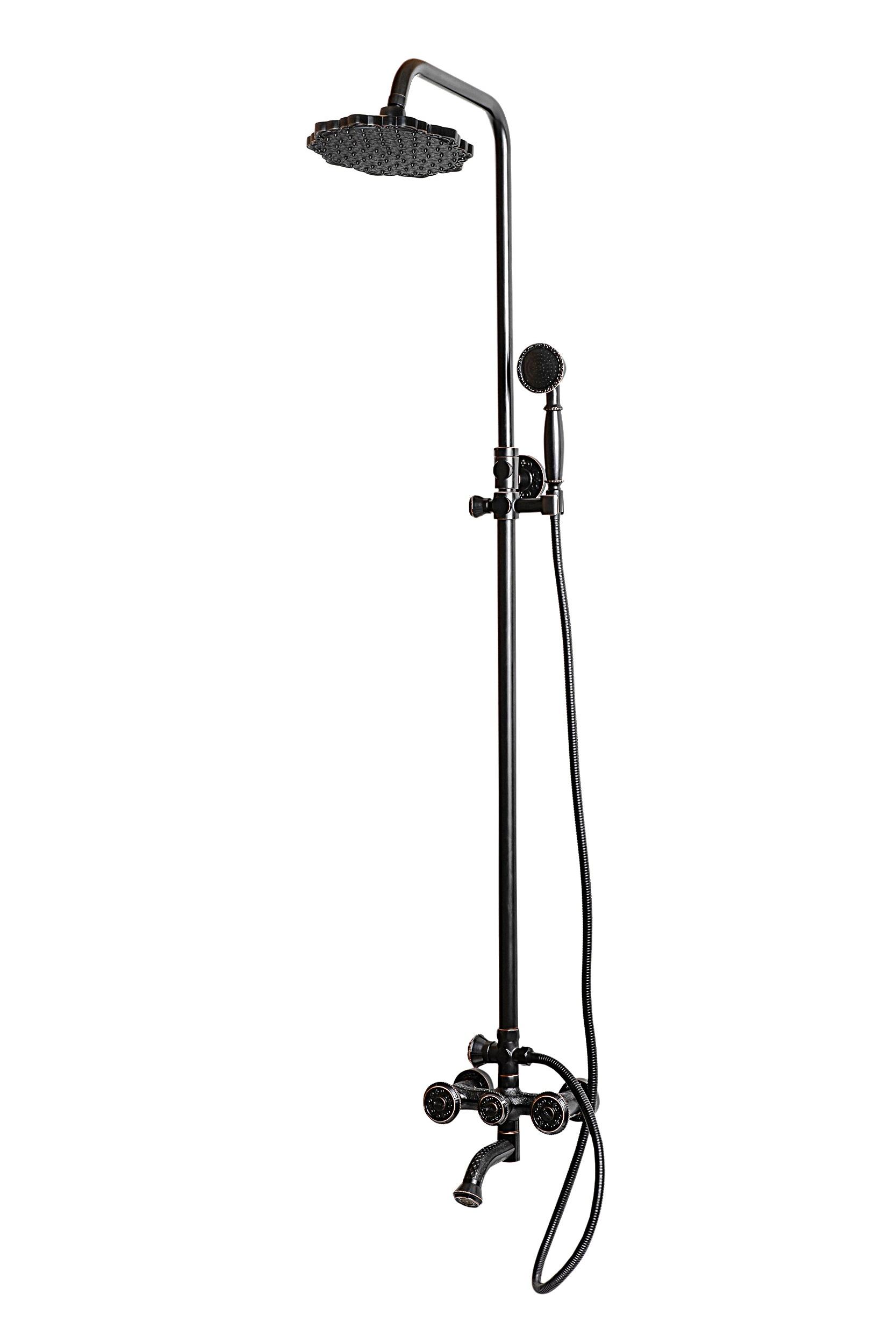 Душевая стойка Milacio Baroque черная бронза MC.100.1BBR