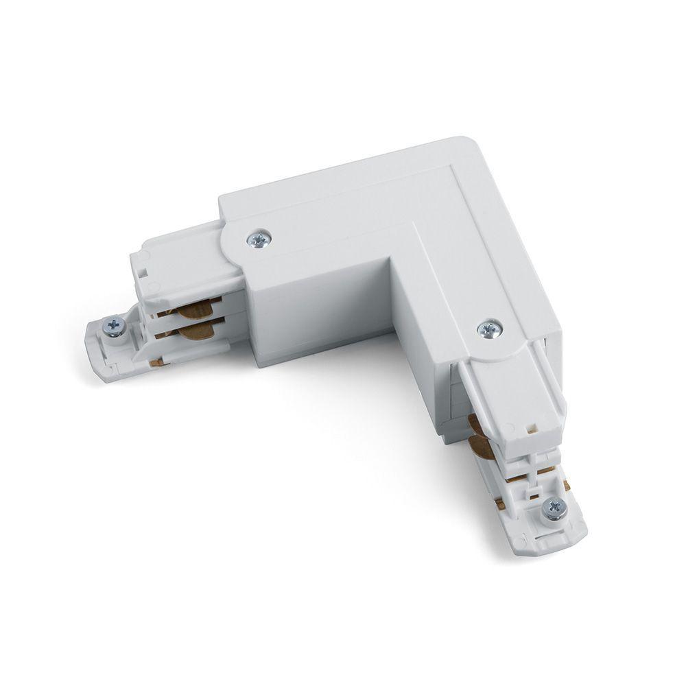 Коннектор угловой левый (внешний) трехфазный для шинопровода, белый АлНорд/НордАл PRO-0435/PRO-043522-3-RUS 41080