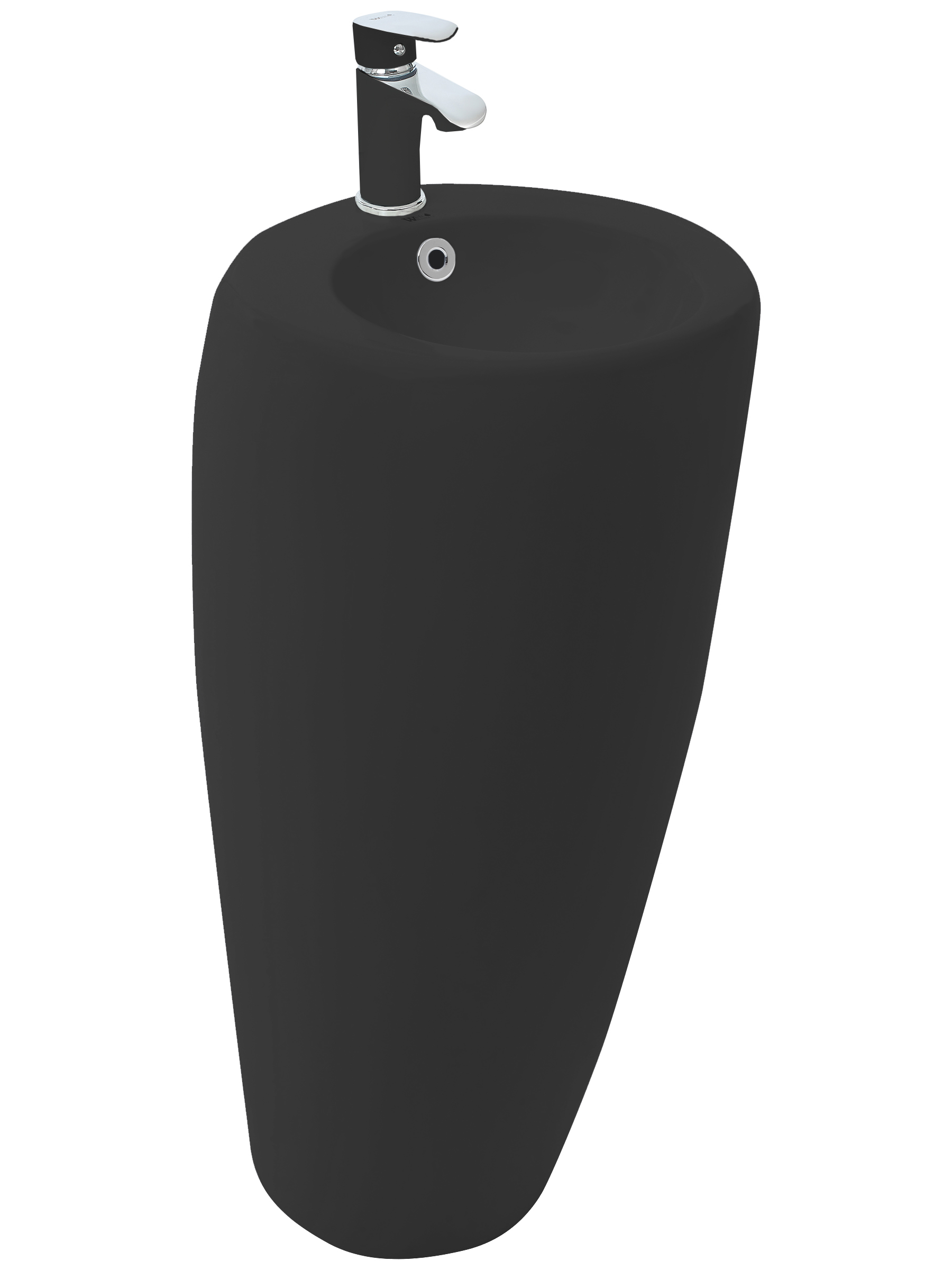 Раковина для ванной напольная 38х38х83 WeltWasser Leerbach 3838 MT-BL 10000013333 черная матовая
