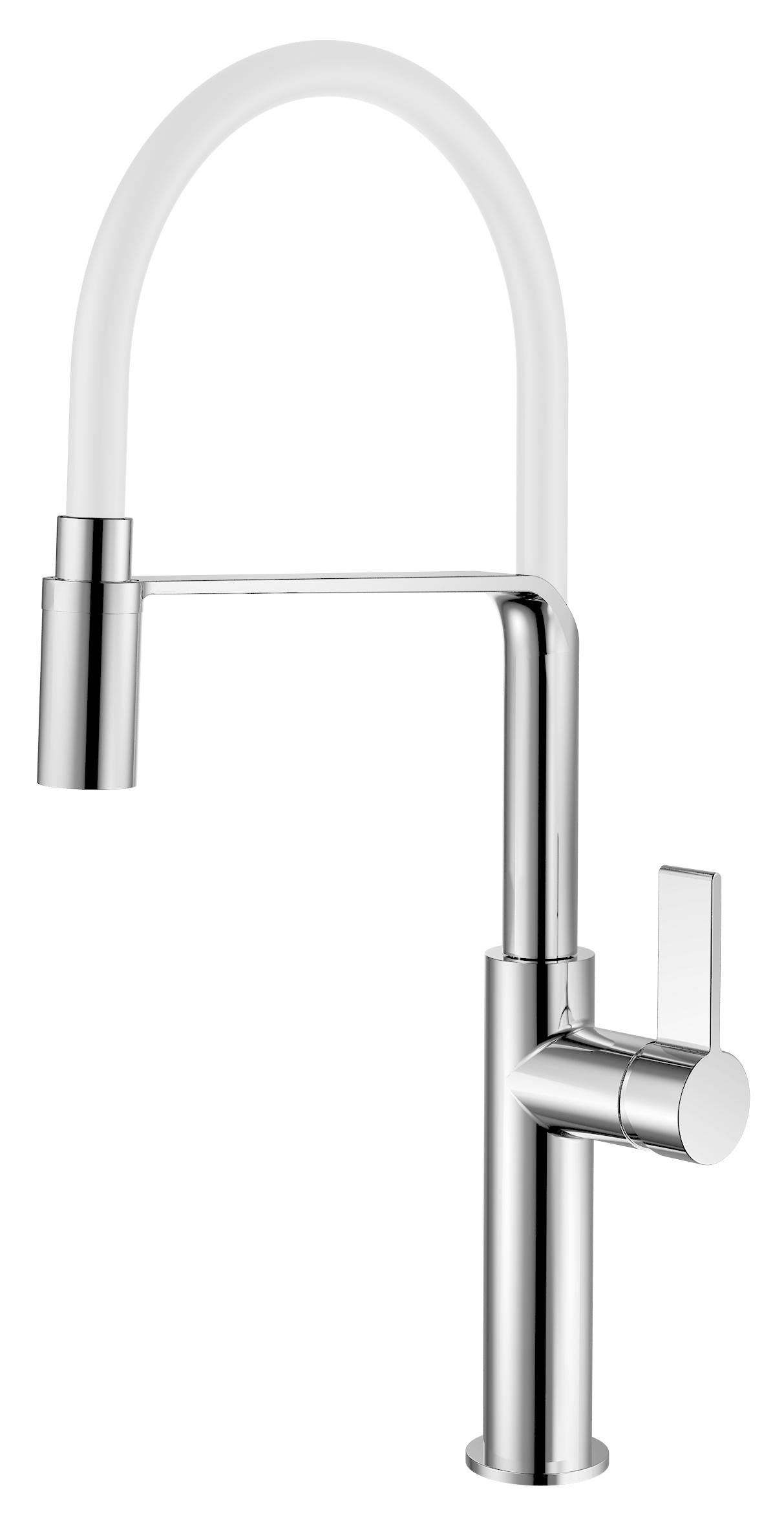 Смеситель для кухонной мойки с гибким изливом Rush MS9035-35White