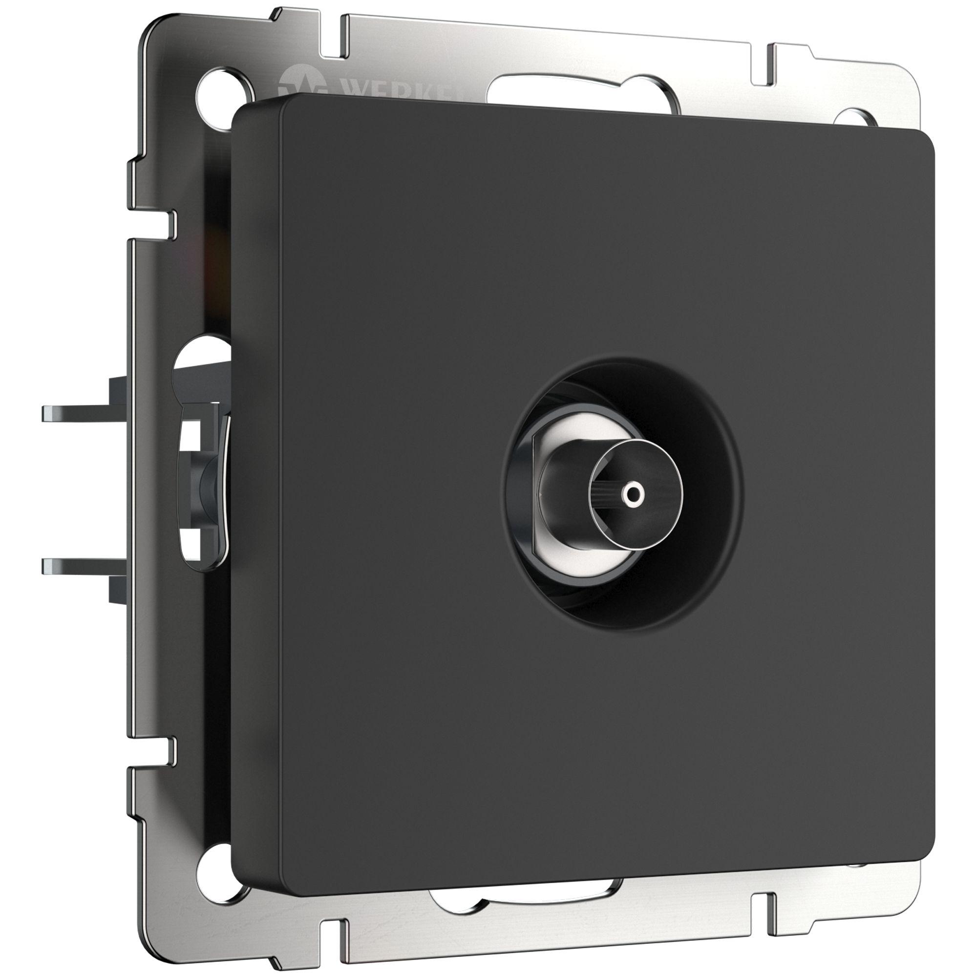 ТВ-розетка оконечная черный матовый Werkel W1183008