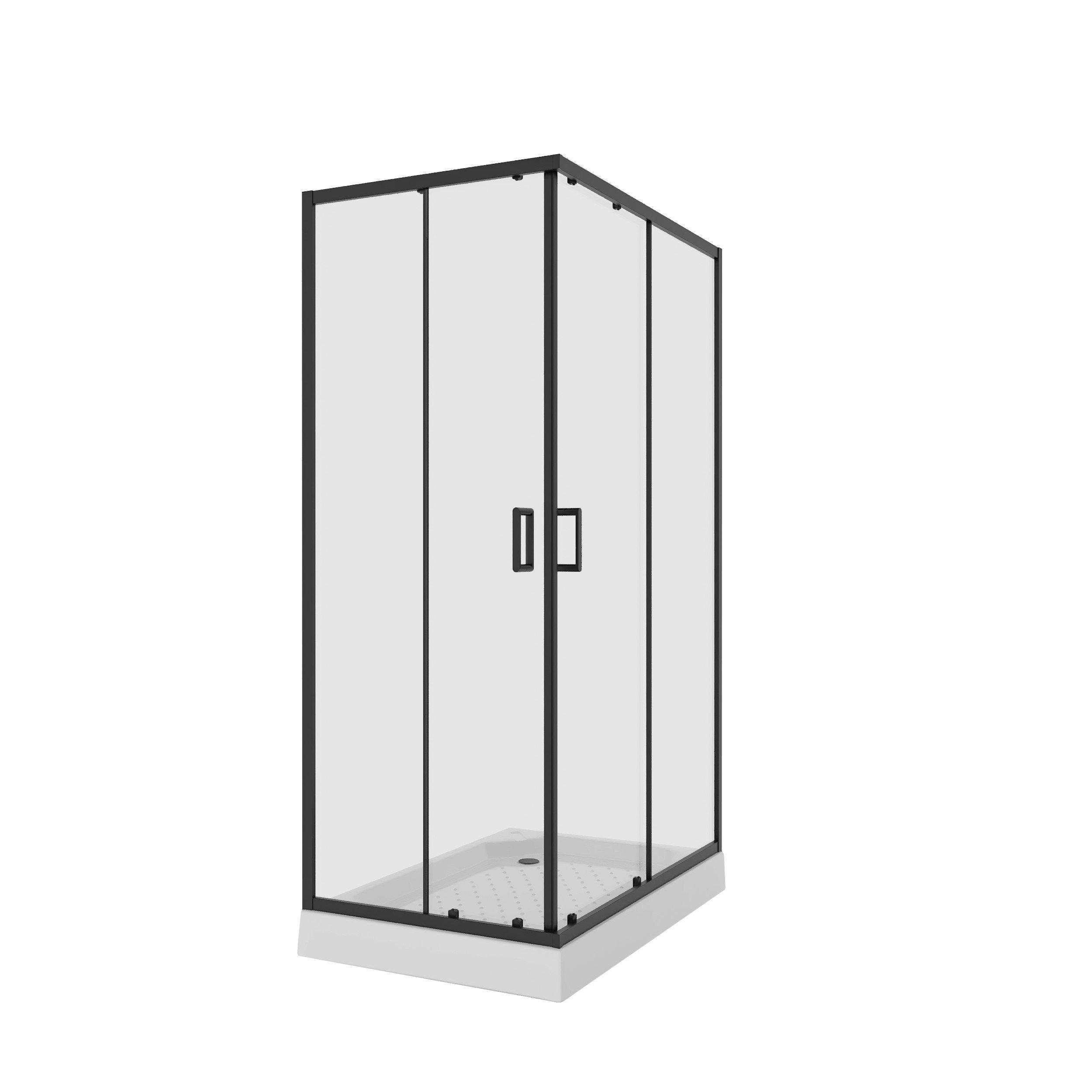 Душевое ограждение Niagara Nova 68100811BLACK 120х80